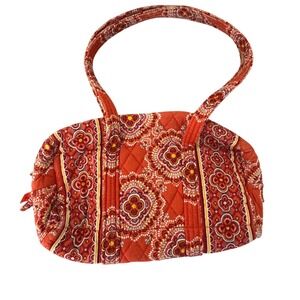 Vera Bradley Retired Paprika Mandala Barrel Bag Orange